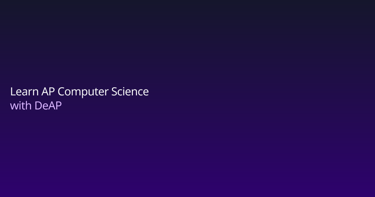 Chat - AP Computer Science | DeAP Learning